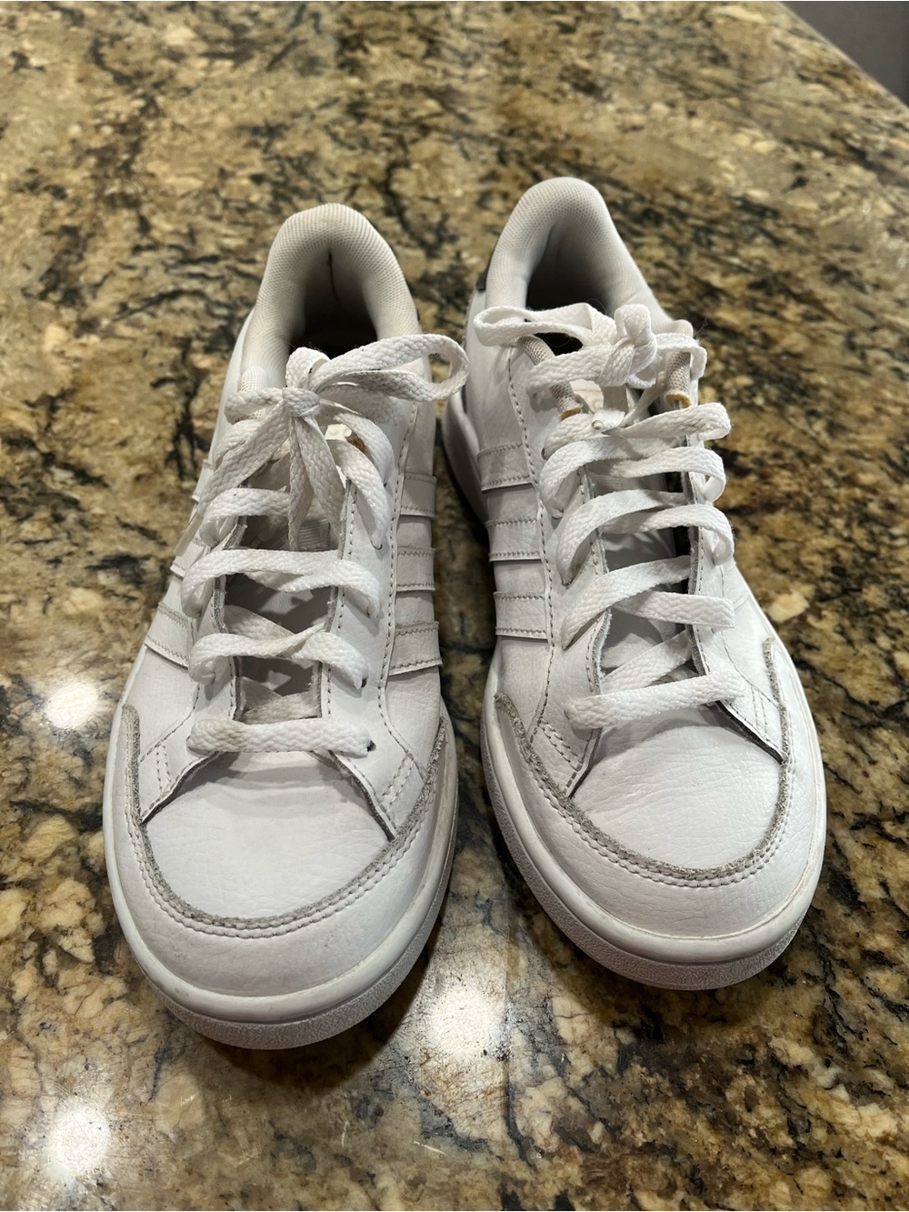 adidas Kids White Low-Top Lace Sneakers